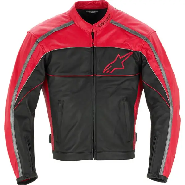Alpinestars Spinner leather jacket black-red