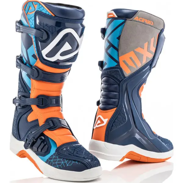Acerbis X-TEAM cross boots Blue Orange