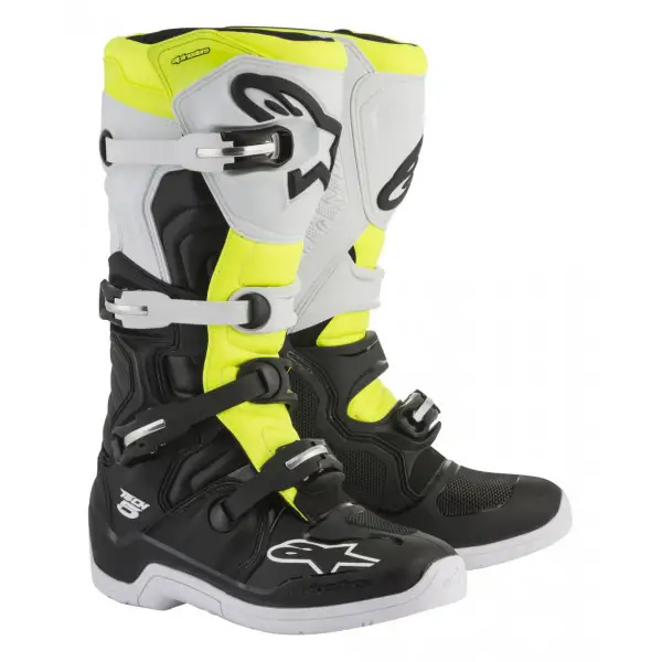 Alpinestars cross boots Tech 5 black white yellow fluo
