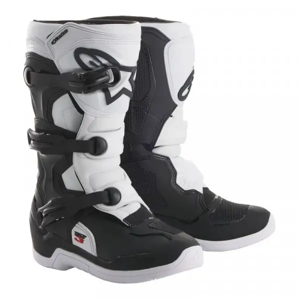 Alpinestars Tech 3S Youth child cross boots Black White