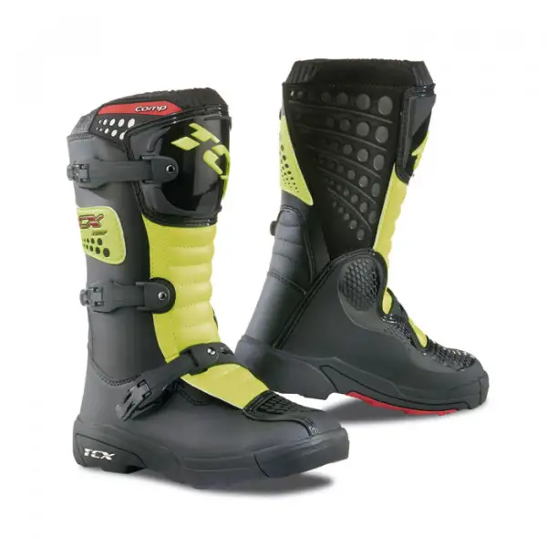 TCX COMP KID off road boots Black Yellow Fluo