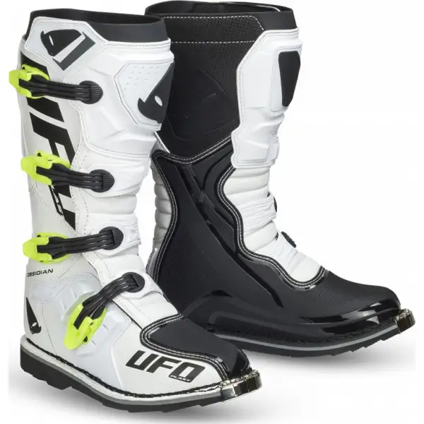 Ufo Plast OBSIDIAN cross boots White Fluo Yellow