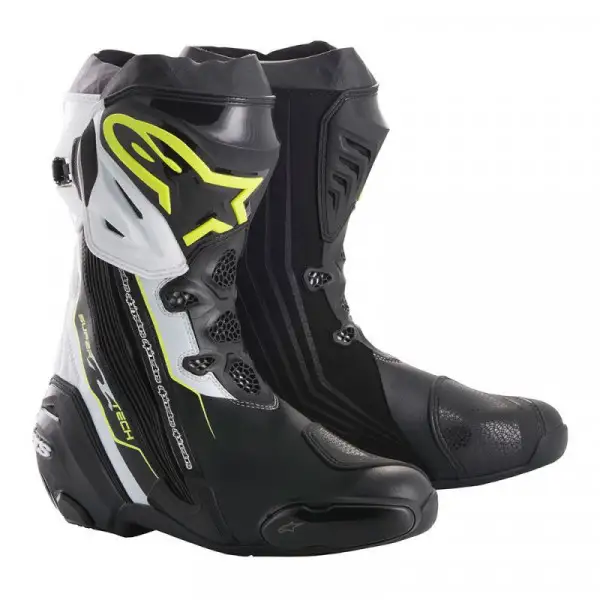 Alpinestars Supertech R boots Black Fluo Yellow White