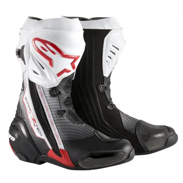 Alpinestars Supertech R racing boots black red white