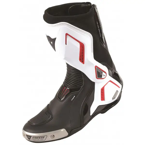 Stivali racing donna Dainese Torque D1 Out Lady nero bianco rosso lava