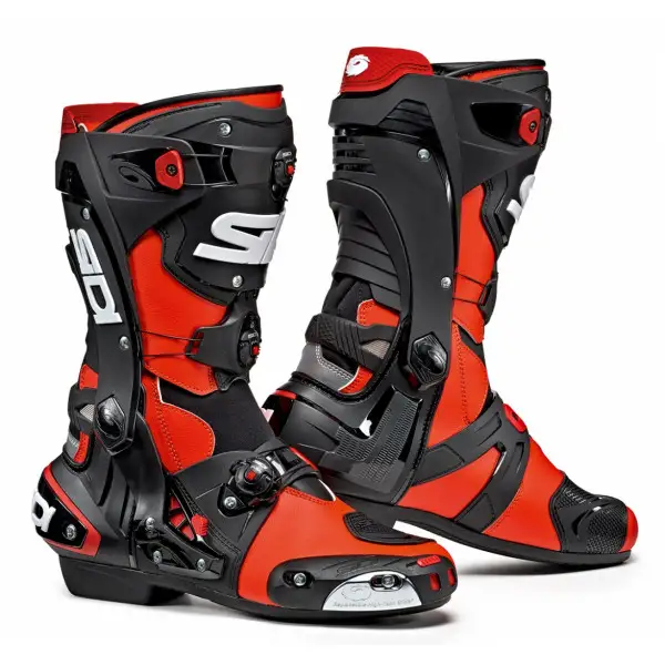 Sidi Rex racing boots Red Fluo Black