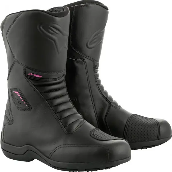 Alpinestars Stella Andes V2 Drystar leather woman touring boots Black Pink