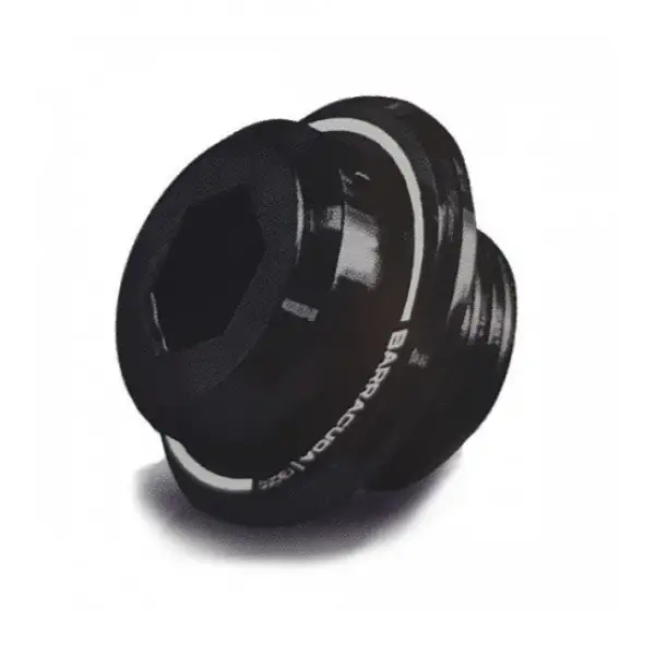 Barracuda engine oil cap in black anodized aluminum for Honda