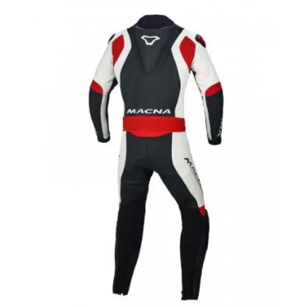 Macna Junior kid leathet 1pc suit Black White Red