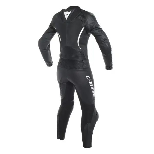 Dainese ASSEN LADY woman leather divisible suit black black white