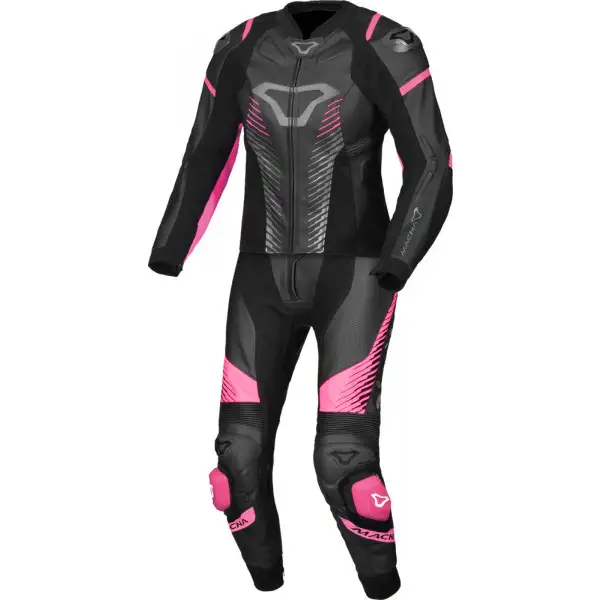 Macna Tronniq women's leather motorcycle suit Black Pink