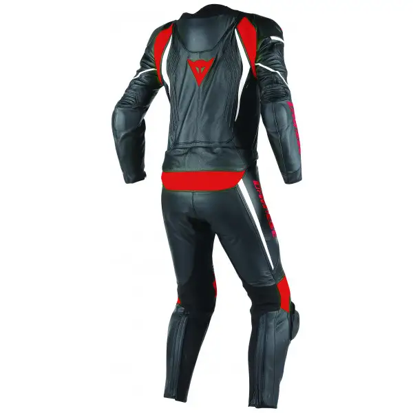 Tuta moto pelle divisibile Dainese Laguna Seca D1 nero rosso