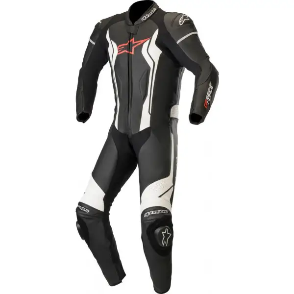Alpinestars Gp Force Leather Suit 1 Pc Black White Red