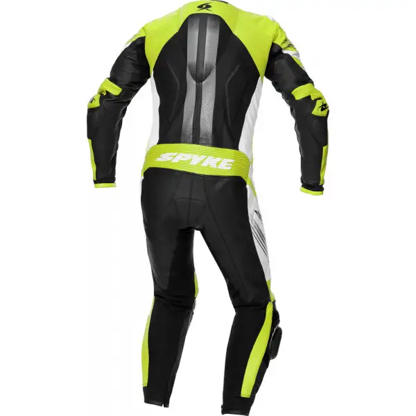 Spyke ESTORIL RACE 1pc summer leather racing suit Black White Fluo Yellow