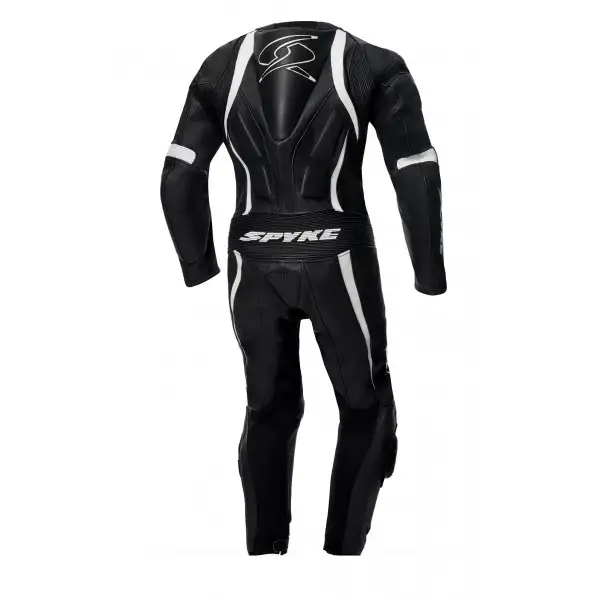 Spyke BLASTER GT-R Whole Leather Motorcycle Suit Black White