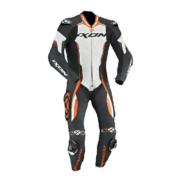 Ixon leather suit Vortex black white orange