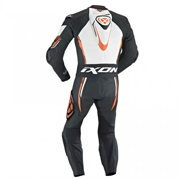 Ixon leather suit Vortex black white orange