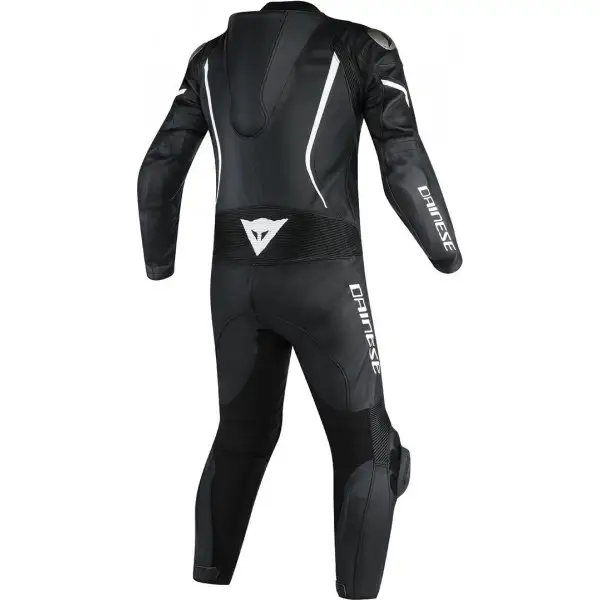Dainese Assen 1 piece perforated leather suit black black white