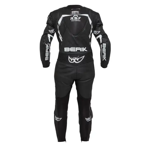 Berik LS1-191315 CE certified full racing leather suit Black Black White