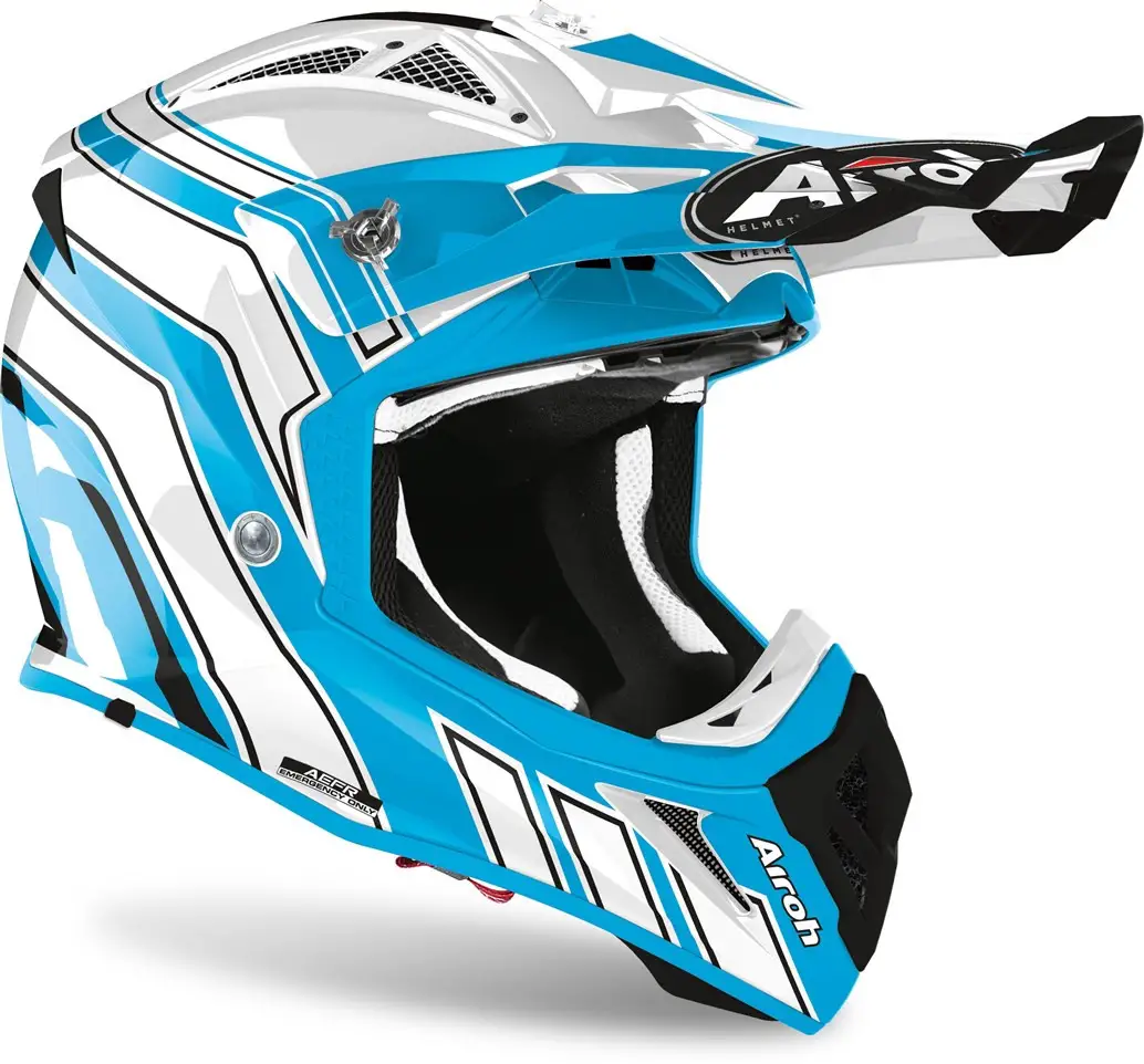 Airoh Aviator Ace Art fiber cross helmet azure matt