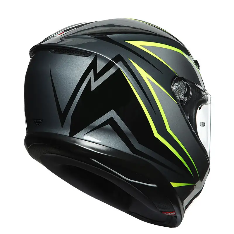 AGV K6 MPLK MULTI FLASH full face helmet fiber Grey Black Lime