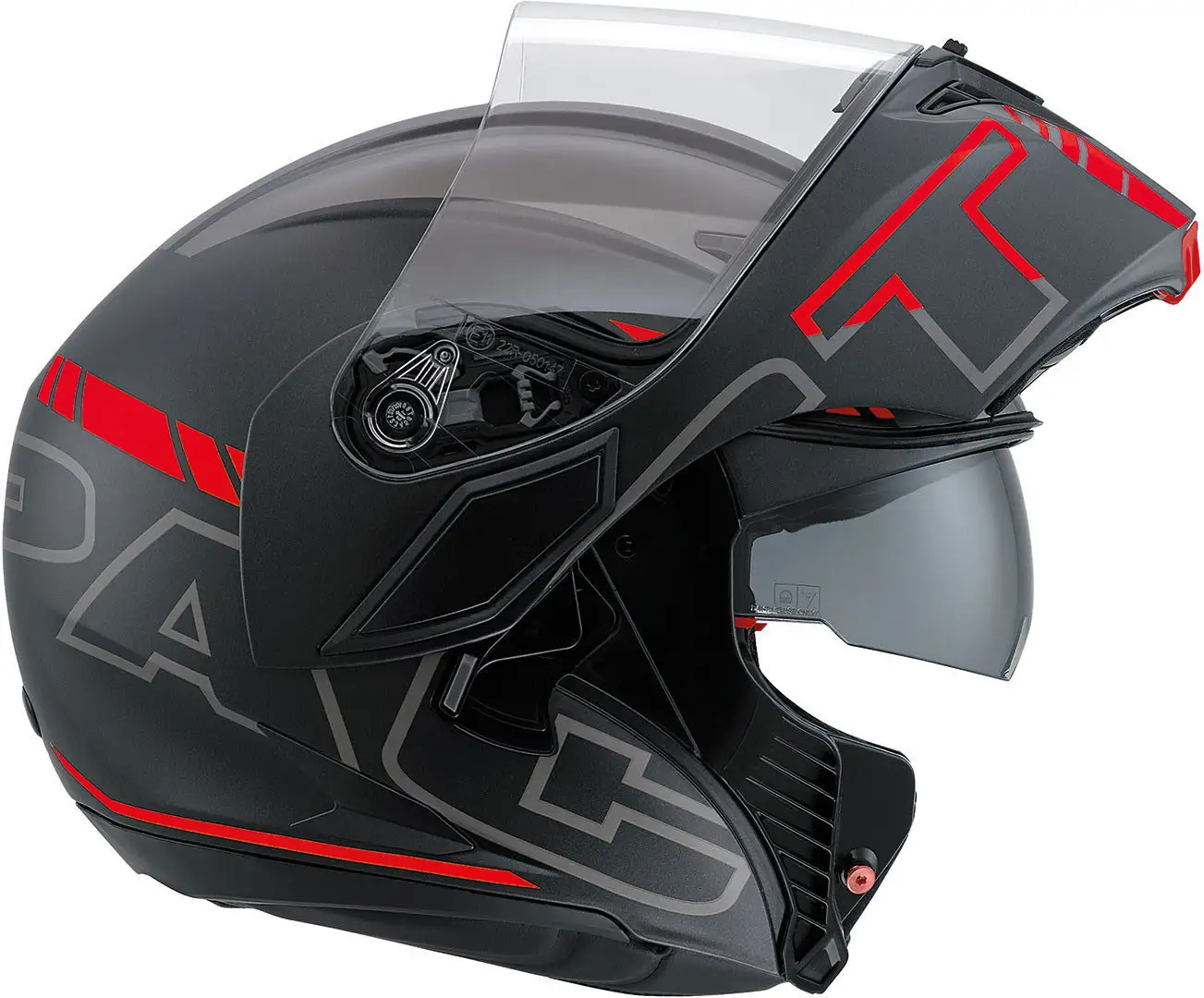 Agv Compact ST Multi Seattle matt black silver red Pinlock modular helmet