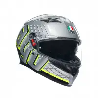 Full-face helmet AGV K3 E2206 MPLK FORTIFY Grey Black Yellow Fluo