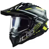 LS2 Cross Helmet MX701 EXPLORER C EDGE in Carbon Black Yellow ECE 22-06