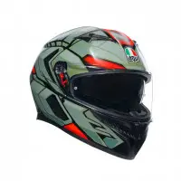 Full-face helmet AGV K3 E2206 MPLK DECEPT Matte Black Green Red