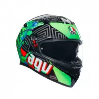 Full-face helmet AGV K3 E2206 MPLK KAMALEON Black Red Green