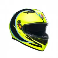 Full-face helmet AGV K3 E2206 MPLK ROSSI WT PHILLIP ISLAND 2005 Yellow Blue
