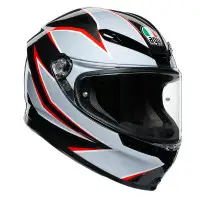 AGV K6 MPLK MULTI FLASH full face helmet fiber Matt Black Grey Red