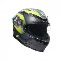 Full-face helmet AGV K6 S E2206 MPLK EXCITE fiber Grey Yellow fluo