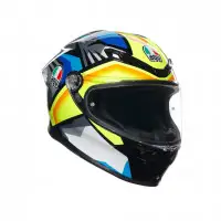 Full-face helmet AGV K6 S E2206 MPLK JOAN fiber Black Blue Yellow