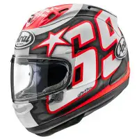 Arai RX-7 EVO HAYDEN RESET full face helmet in Black Red White fiber
