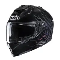 Hjc Full helmet i71 celos lucid black gray pink