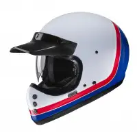 Full face helmet HJC V60 SCOBY MC21 in fiber White Blue Red