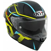 Full-face helmet Kyt R2R CONCEPT E06 Black Yellow Matte