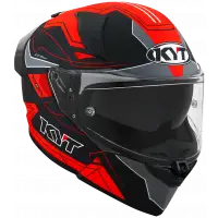 Full-face helmet Kyt R2R LED E06 Black Red Matte