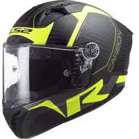 LS2 FF805 THUNDER C RACING1 MATT HI Vis YELLOW carbon full face helmet