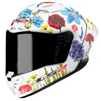 LS2  Full-face helmet  FF805 Thunder Carbon Gp Aero Flowers white