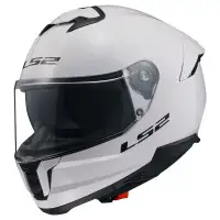 LS2   FF808 Stream II Solid white full-face helmet