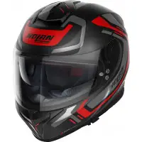 Nolan N80-8 ALLY N-COM full face helmet Black Matt Red