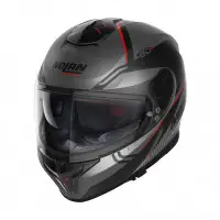 Nolan N80-8 ASTUTE N-COM Full Face Helmet Gray Black Red Matt