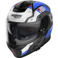 Nolan N80-8 STARSCREAM N-COM full face helmet Black Matt White Blue