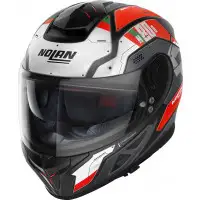 Nolan N80-8 STARSCREAM N-COM full face helmet Black Matt White Red