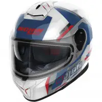 Nolan N80-8 WANTED N-COM Full-face Helmet Red Blue Silver