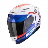 Scorpion EXO 520 EVO AIR TITAN Full-face Helmet White Blue Red