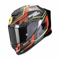 Full-face helmet Scorpion EXO R1 EVO AIR COUP fiber Black Red Neon Yellow