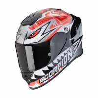 Full-face helmet Scorpion EXO R1 EVO AIR ZACCONE fiber Silver Black Red